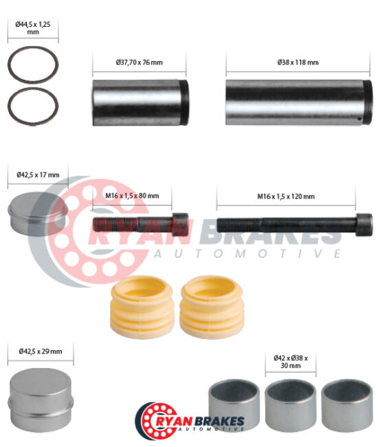 Caliper Guides & Seals Repair Kit