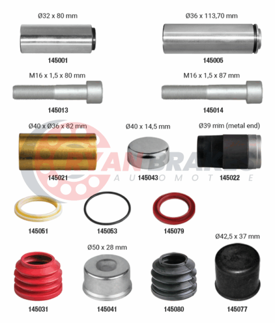 Caliper Guides & Seals Repair Kit