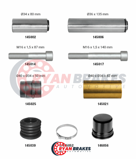 Caliper Guides & Seals Repair Kit