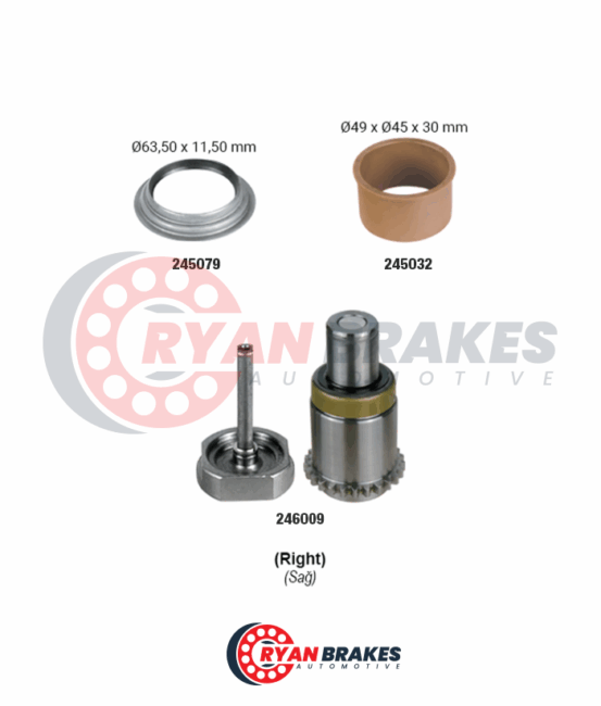 Caliper Adjusting Mechanism Repair Kit (Right)