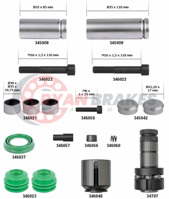 Caliper Repair Set (Left)